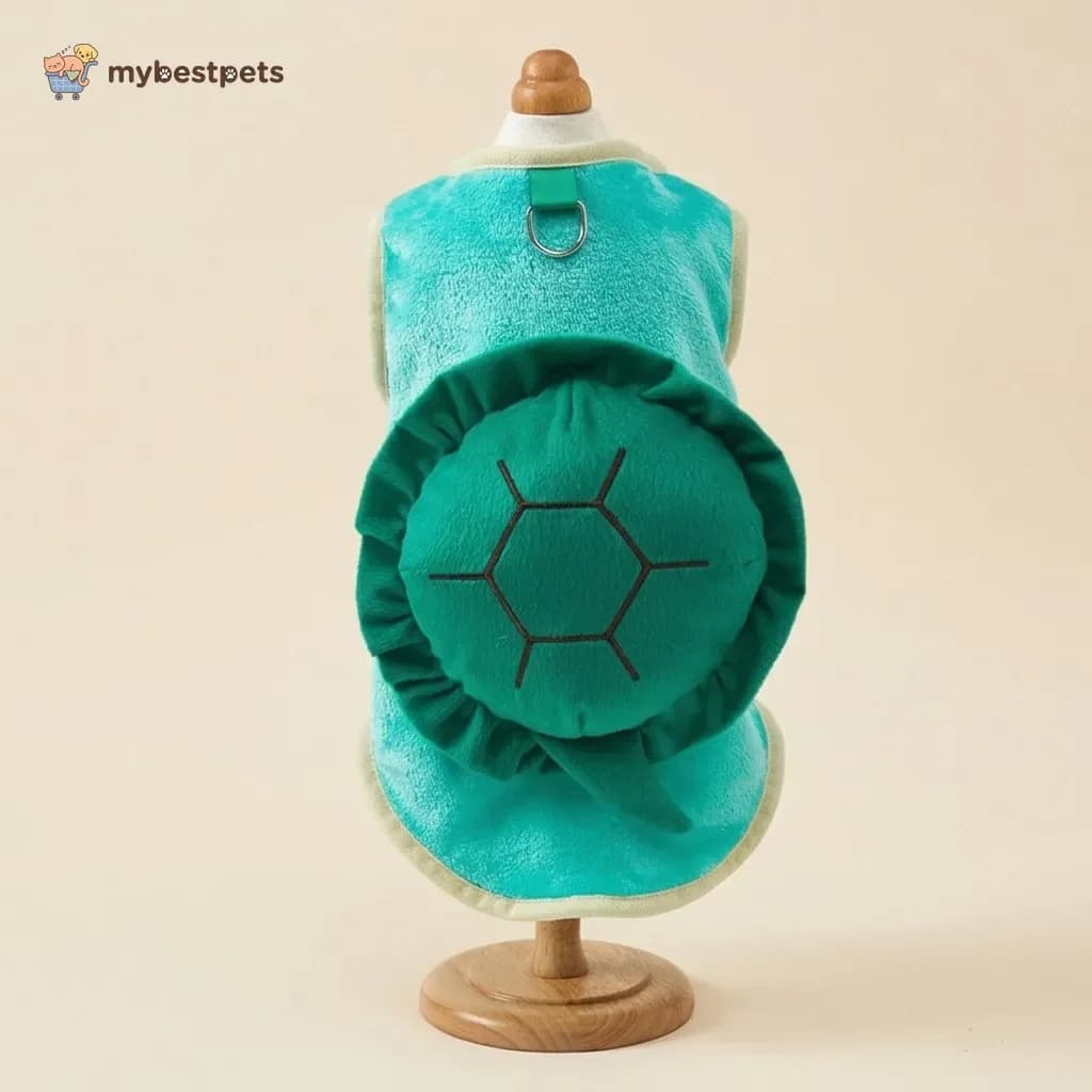 Turtle Shell Flannel Pet Costume with Leash Ring