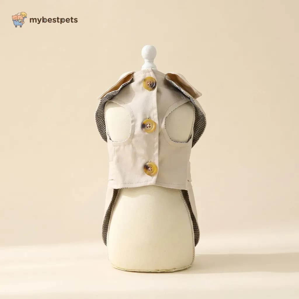 Button-Up Pet Vest with Collar for Small Dogs and Cats