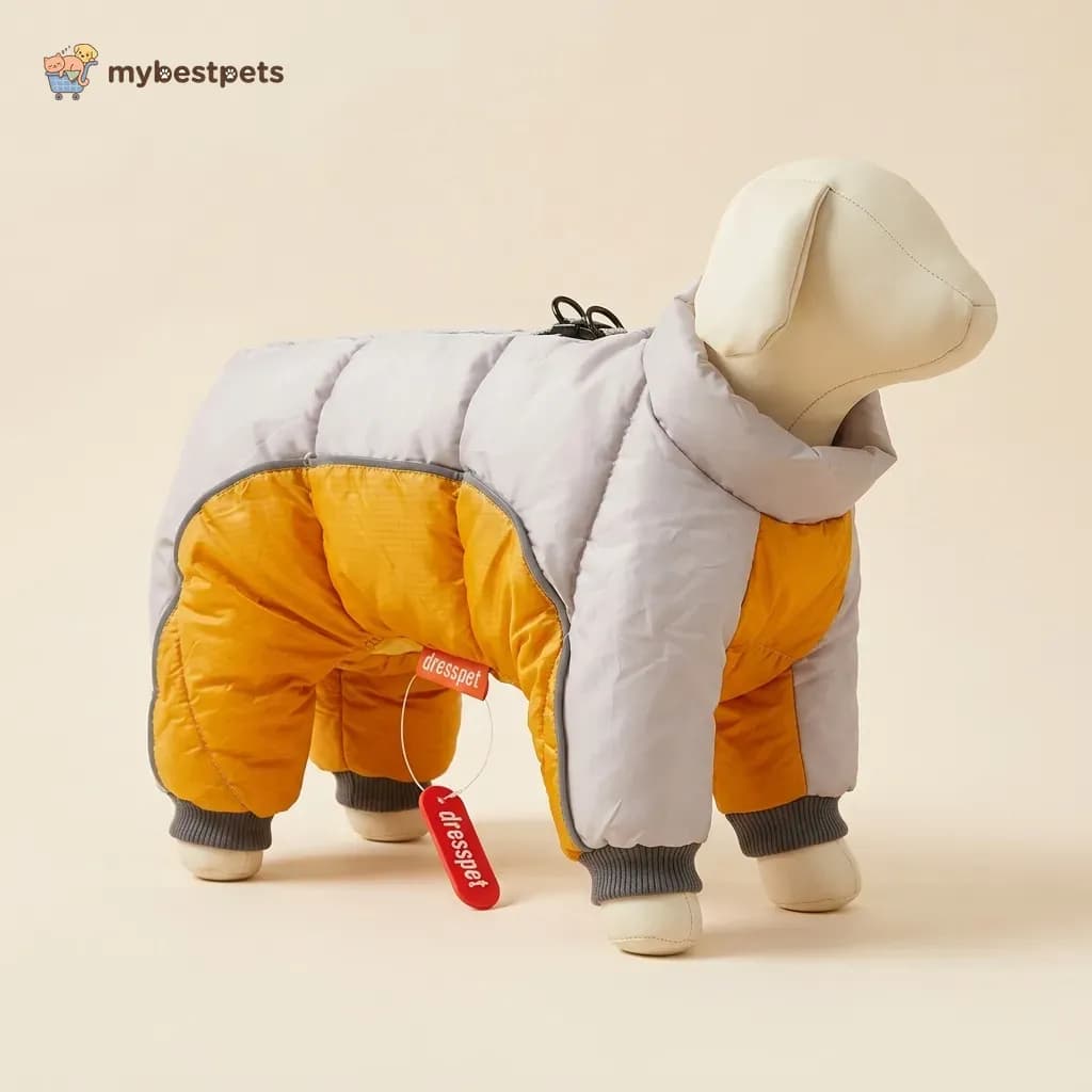Padded Full Body Dog Jumpsuit with High Collar
