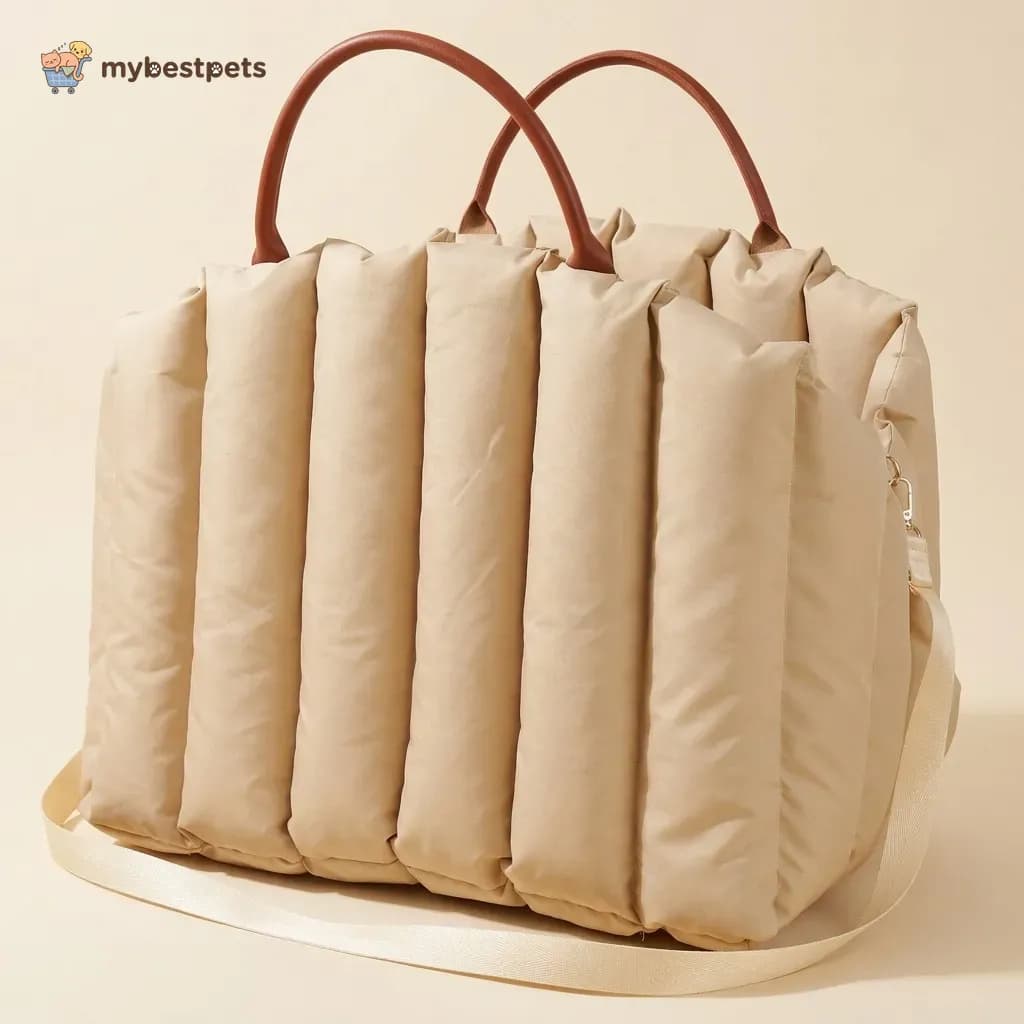 Padded Pet Carrier Tote for Car Travel, Small Dogs and Cats