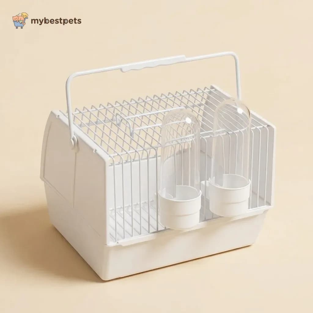 Bird Travel Cage with Feeders for Budgies and Lovebirds
