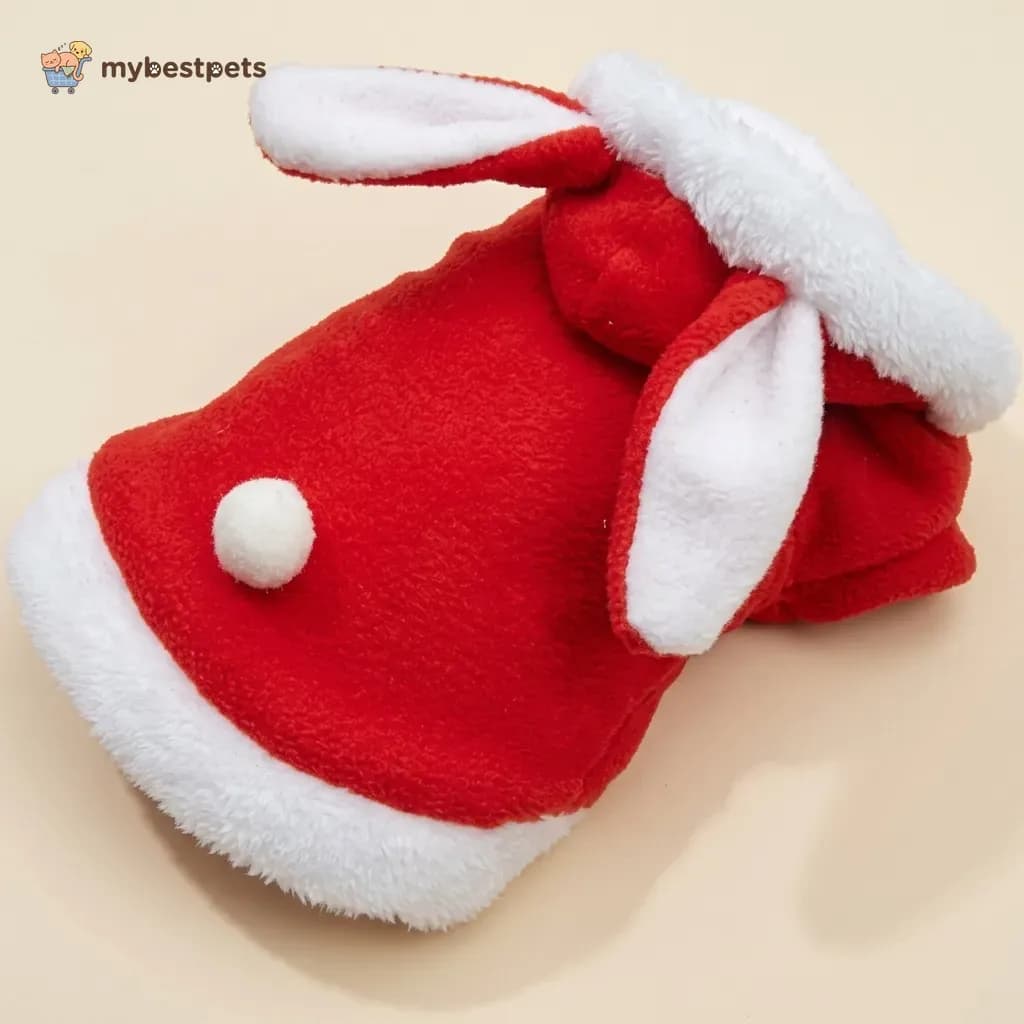 Fleece Pet Hoodie with Bunny Ears for Small Dogs and Cats