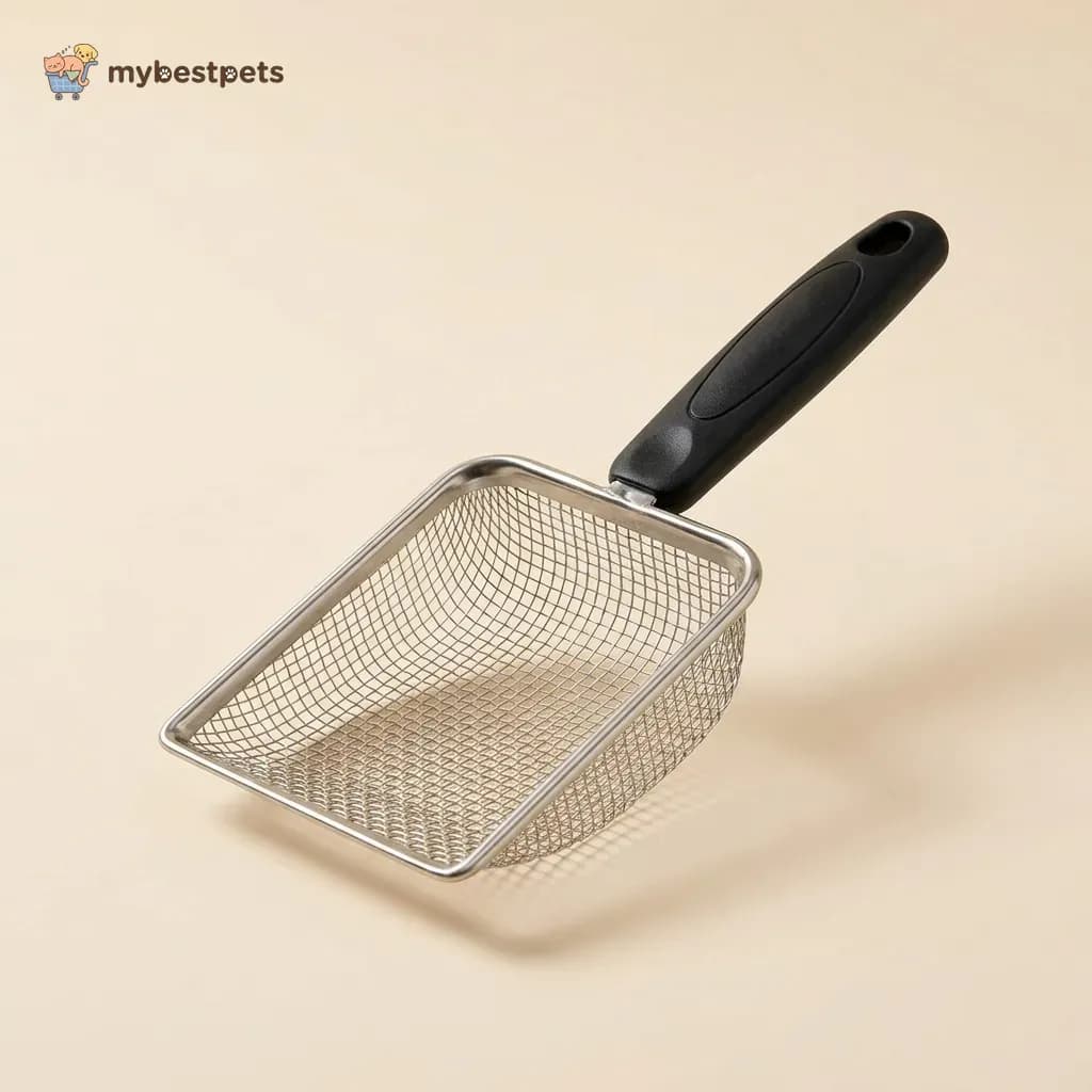 Stainless Steel Cat Litter Scoop with Fine Mesh