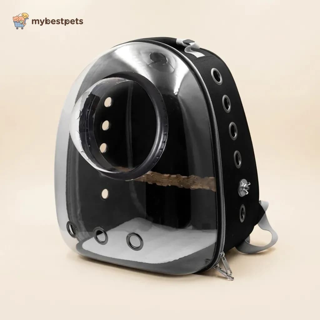 Bird Carrier Backpack with Clear Window and Perch