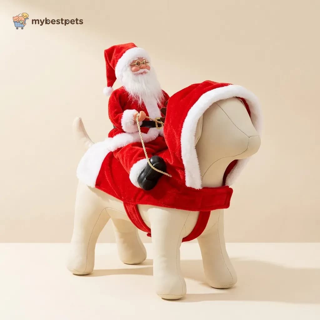 Christmas Santa Rider Costume for Dogs and Cats