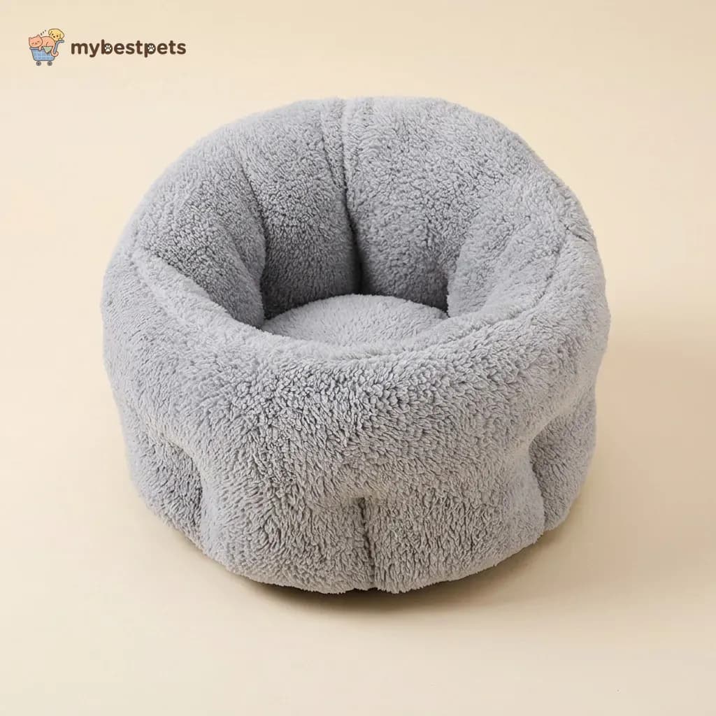 Deep Round Plush Bed for Cats and Small Dogs
