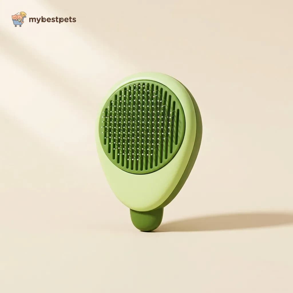 Self-Cleaning Slicker Brush for Cats and Dogs, Avocado Shape