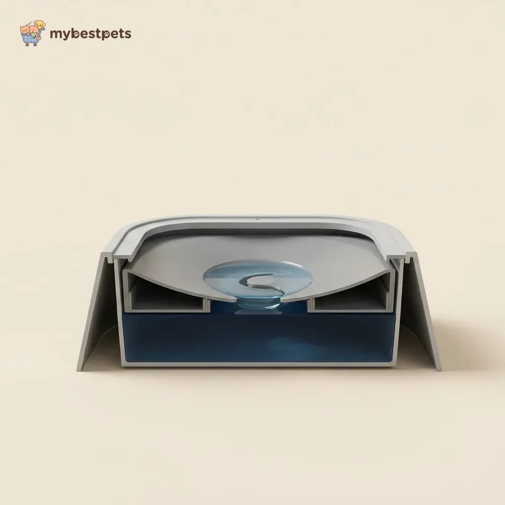 No-Spill Water Bowl for Dogs and Cats with Floating Plate