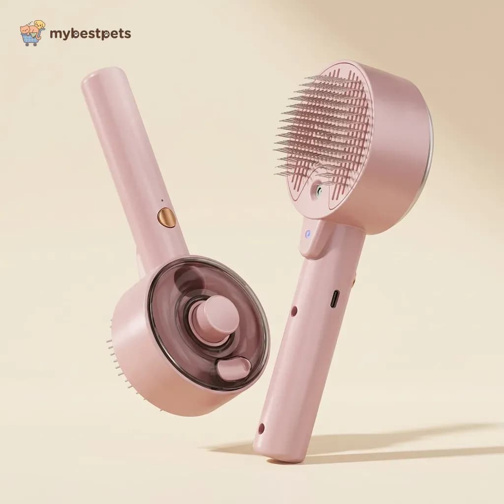 Pet Water Mist Spray Comb with Handle, Rechargeable