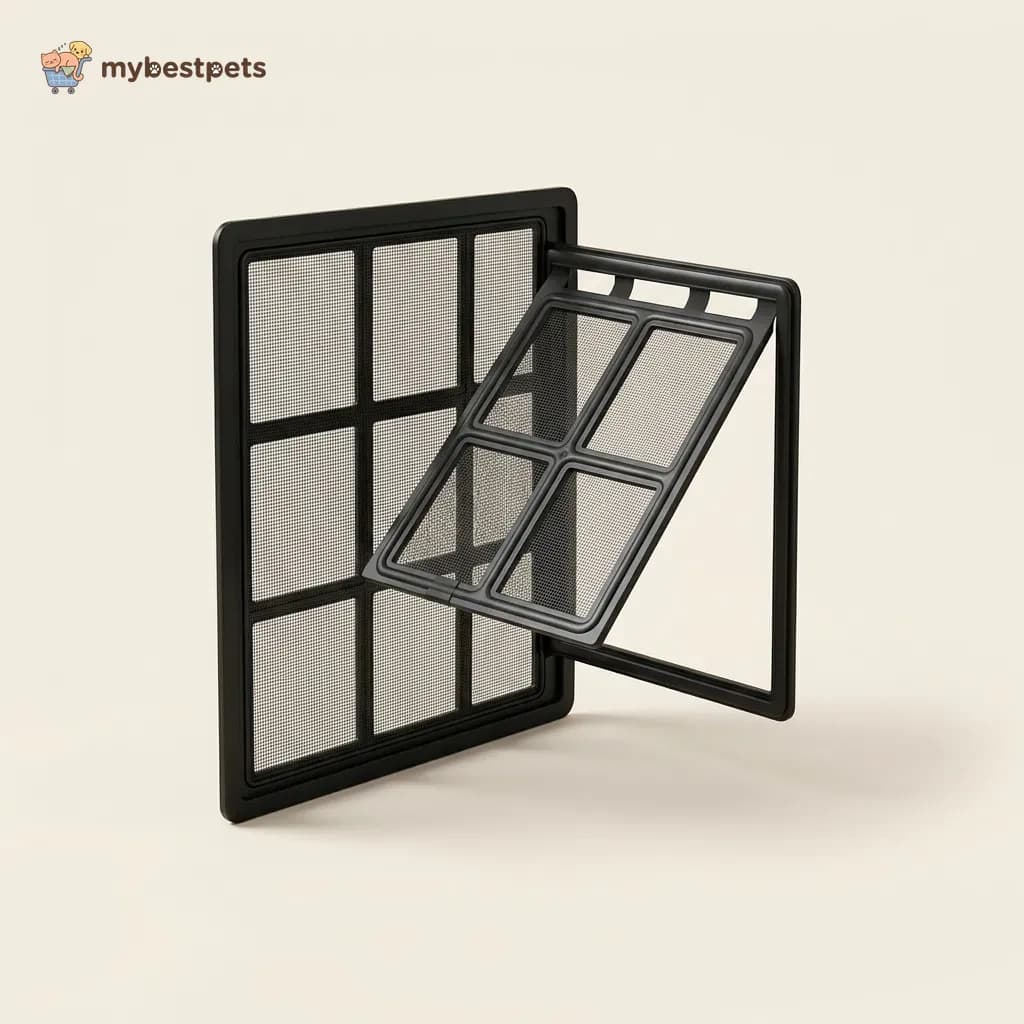 Pet Door for Mesh Screen Doors, Cats and Dogs