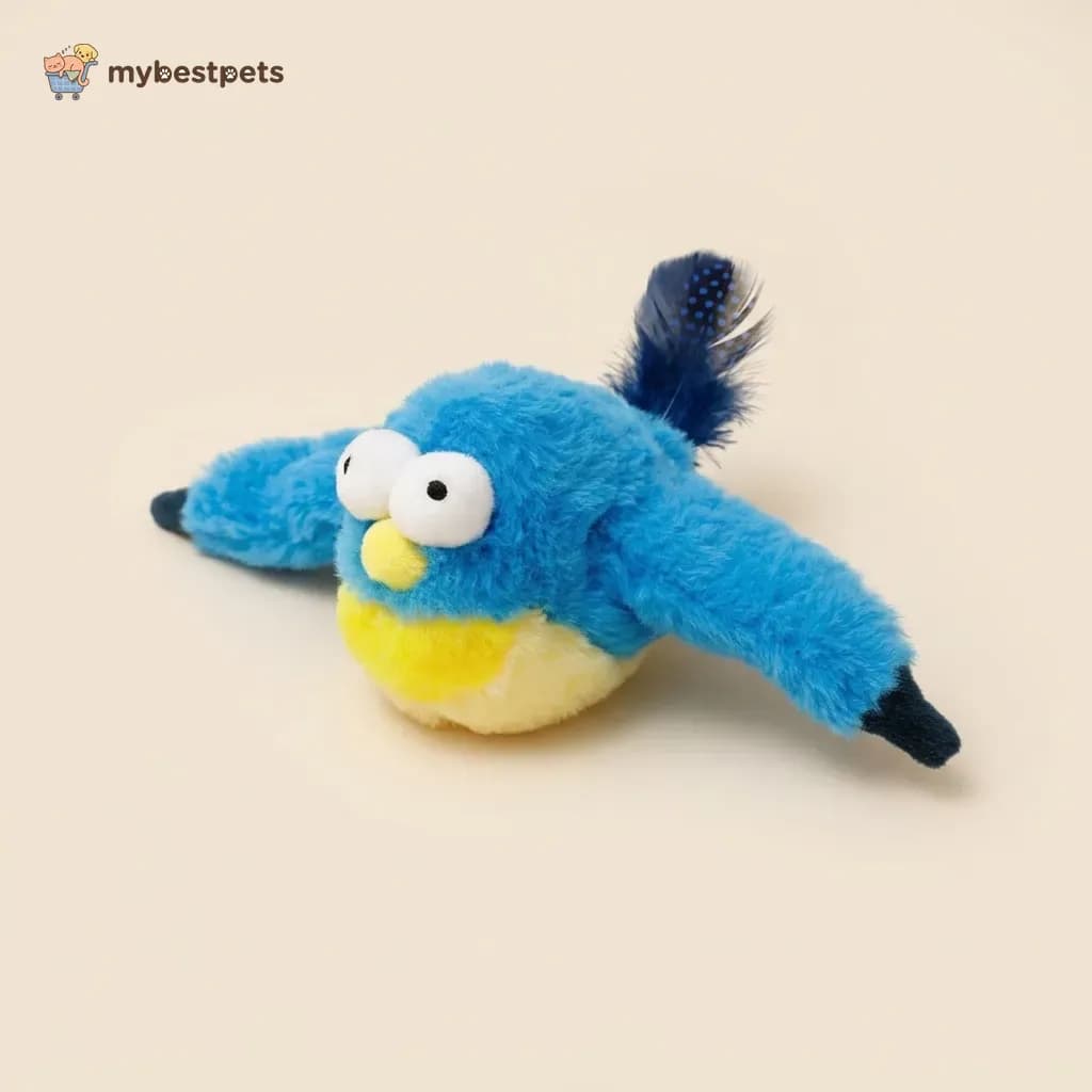 Electric Plush Cat Toy with Sound, Birds, Crab or Fish