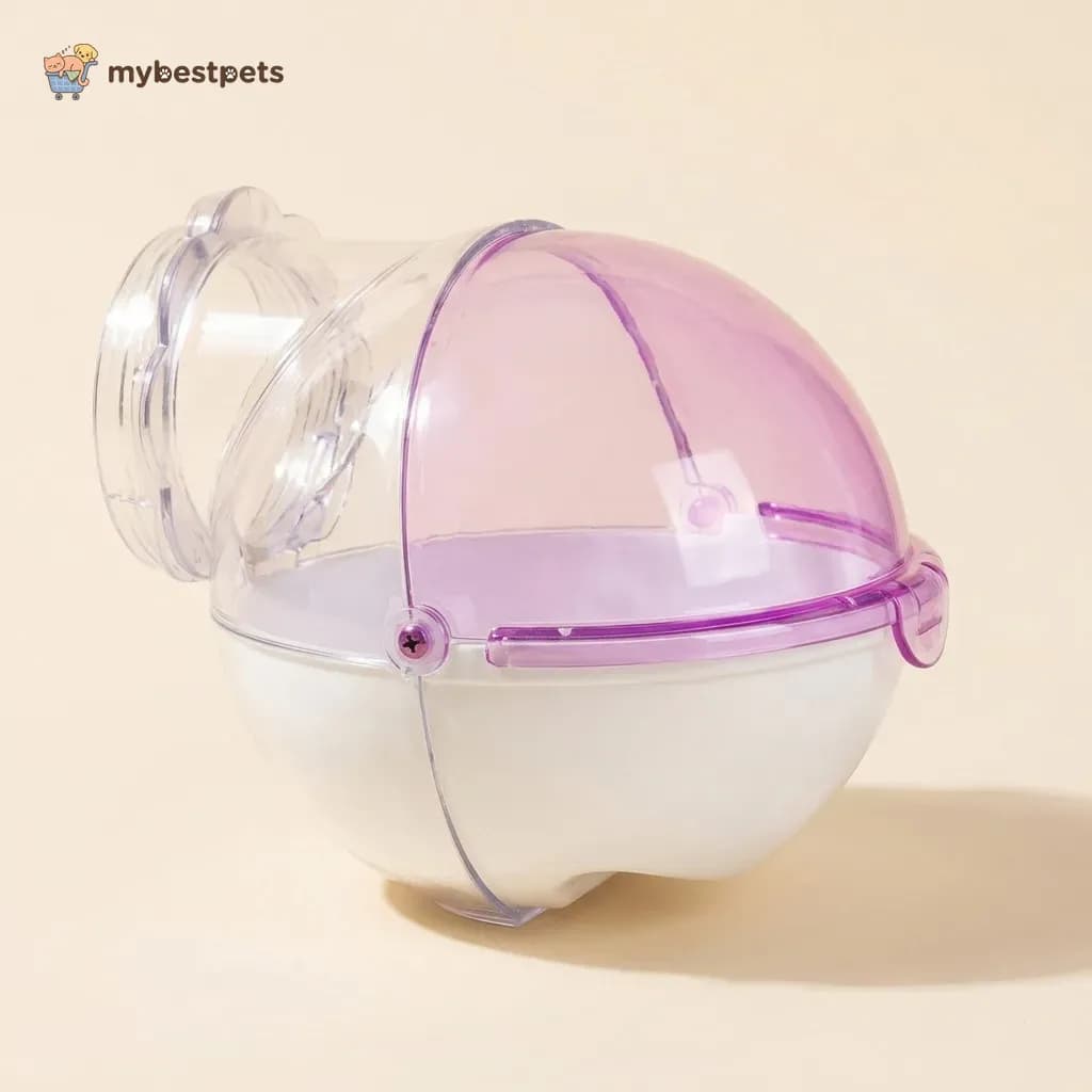 Hamster Sand Bath with Dome Lid, Mounts Outside the Cage