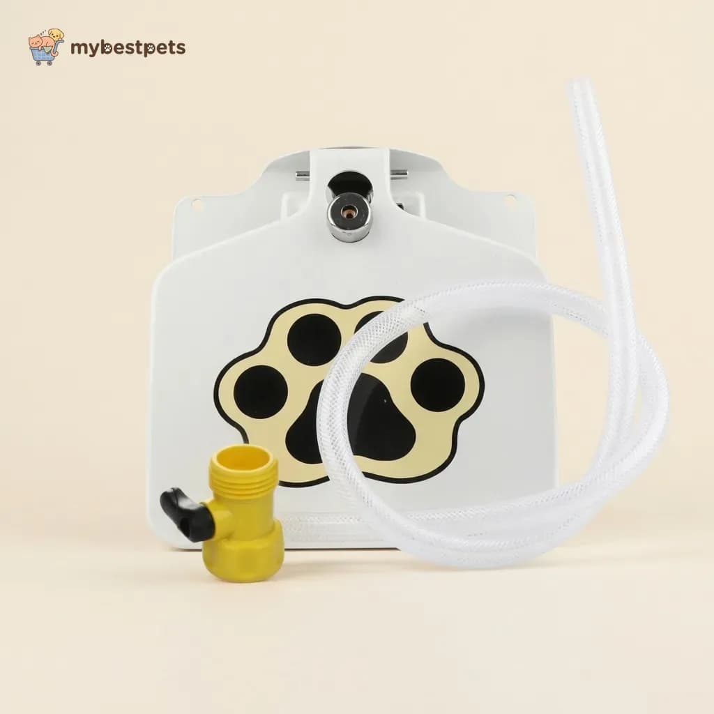 Step-On Dog Water Fountain for Outdoor Garden Taps