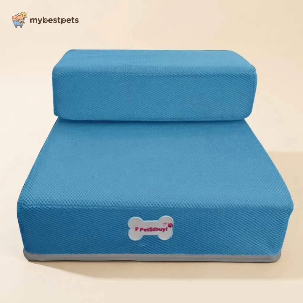 Two-Step Foam Pet Stairs for Dogs and Cats, Bed or Sofa
