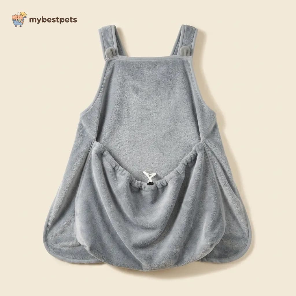 Cat Holding Apron with Deep Plush Lap Pouch