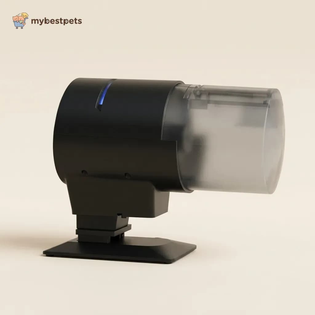 Automatic Fish Feeder for Aquarium, Battery Powered with Stand