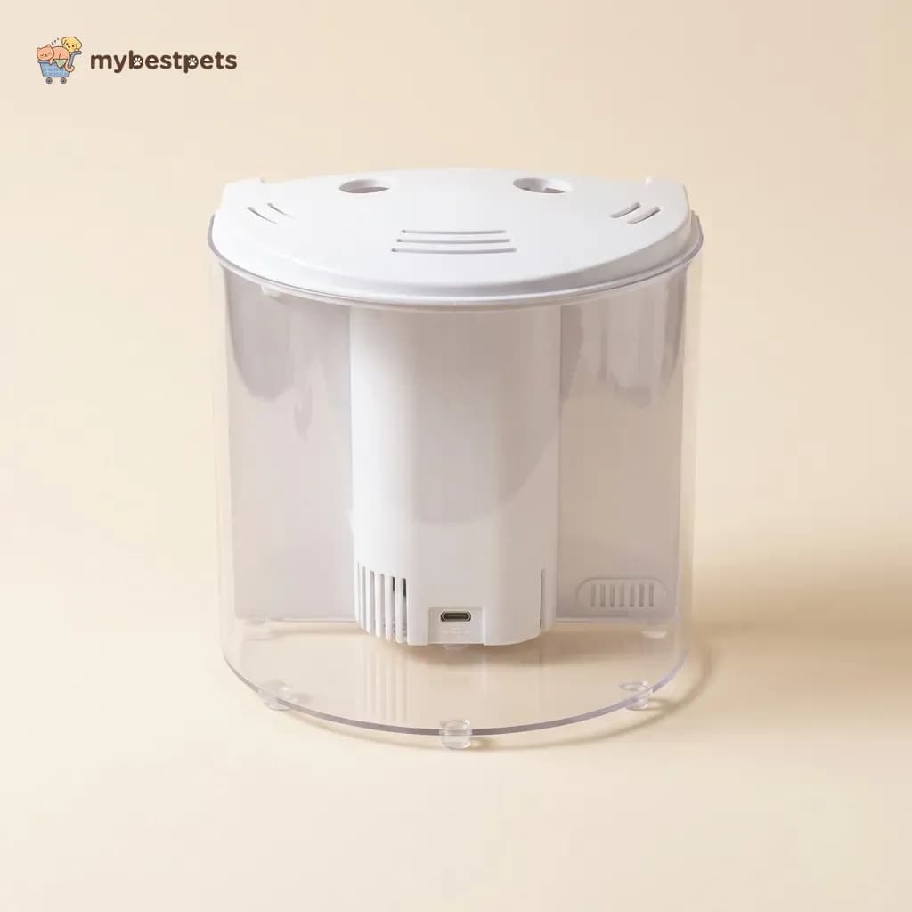 Mini Desktop Aquarium, 5 L Half-Moon with USB Filter and LED