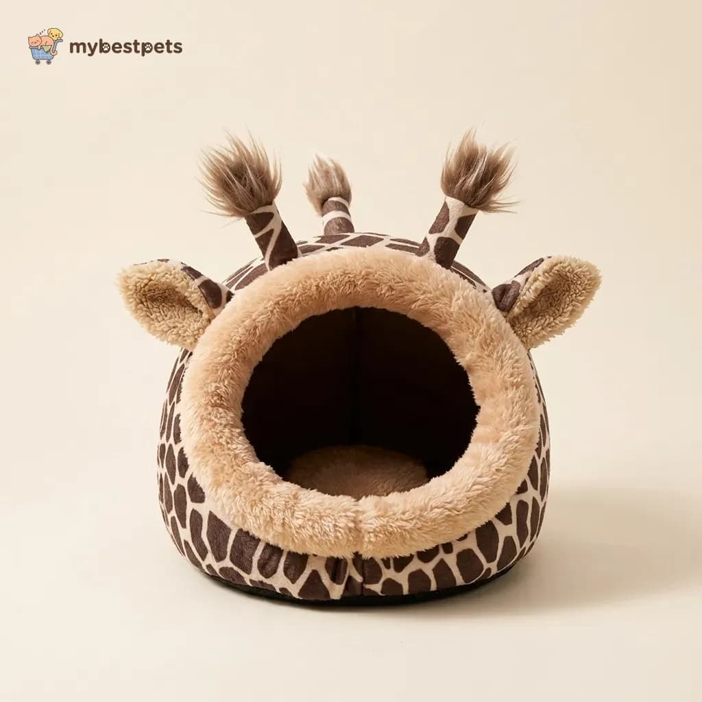 Plush Animal Hideout Bed for Hamsters and Guinea Pigs