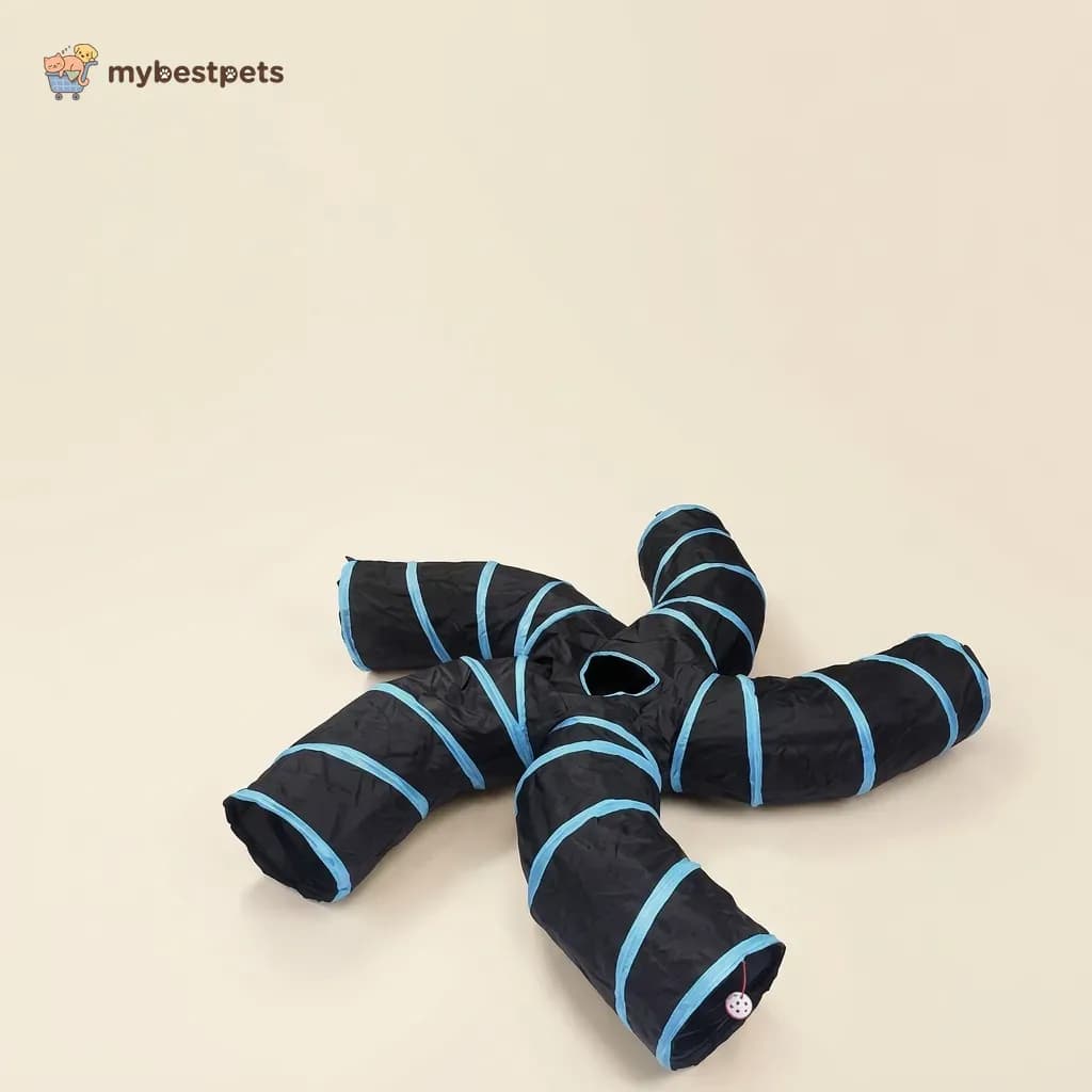 Collapsible Cat Play Tunnel with Multiple Openings