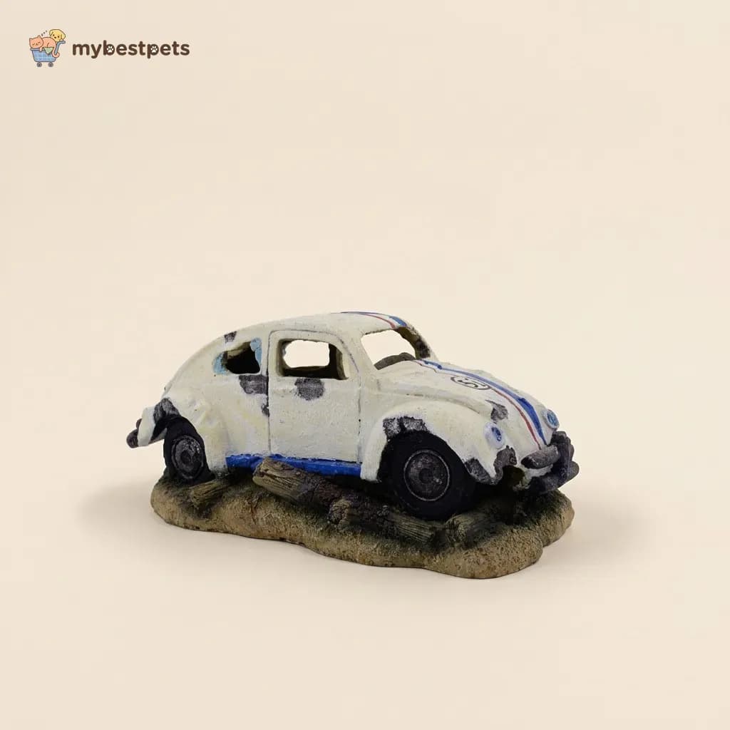 Resin Vintage Car Aquarium Ornament with Swim-Through Windows