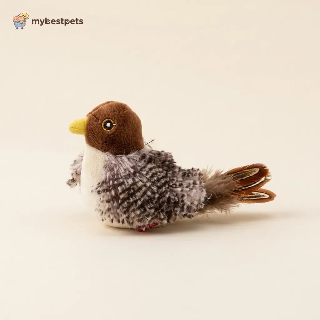 Chirping Plush Cat Toy, Bird, Mouse or Hedgehog