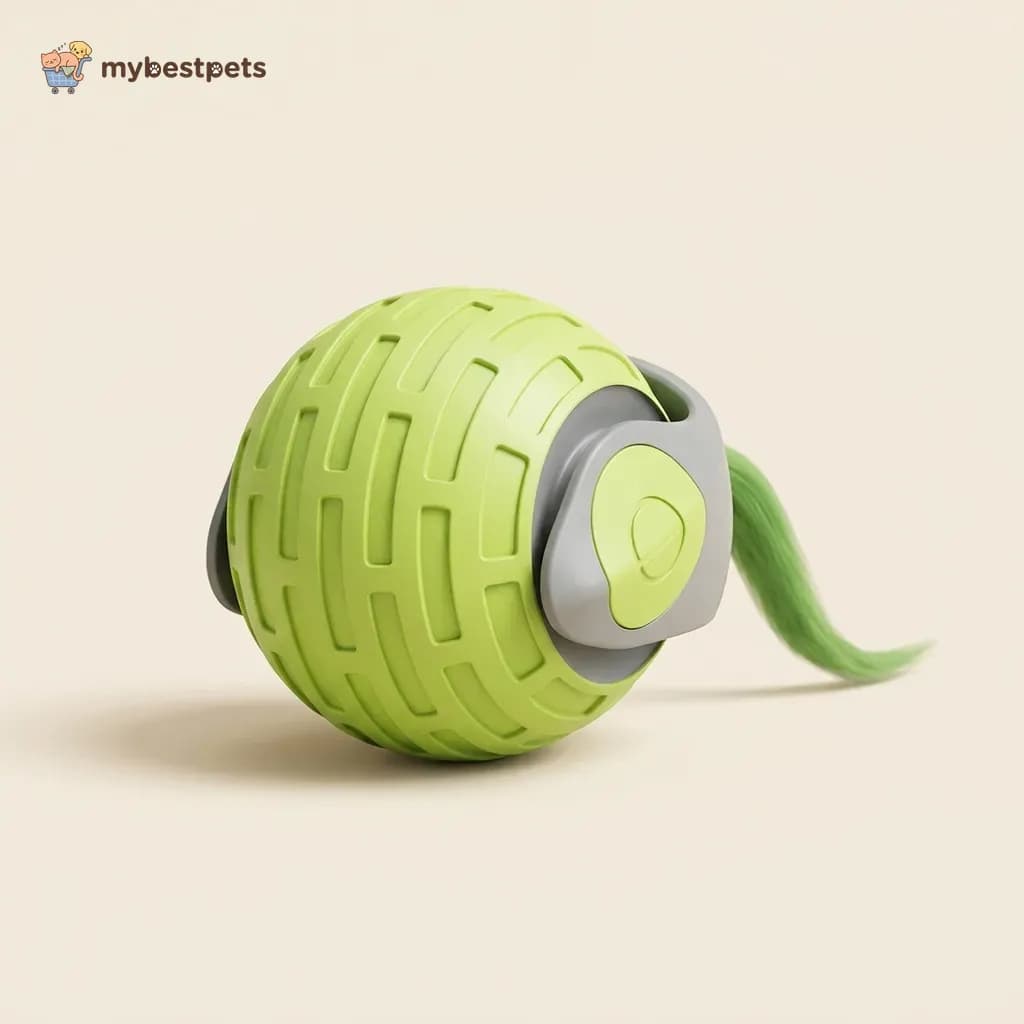 Automatic Rolling Ball Cat Toy with Silicone Shell