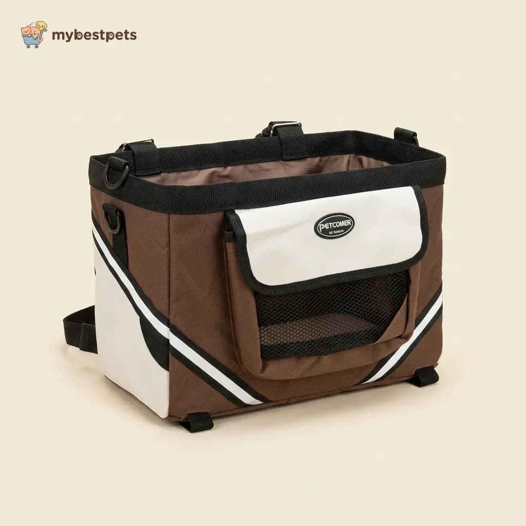 Bicycle Basket for Small Dogs and Cats with Reflective Strips