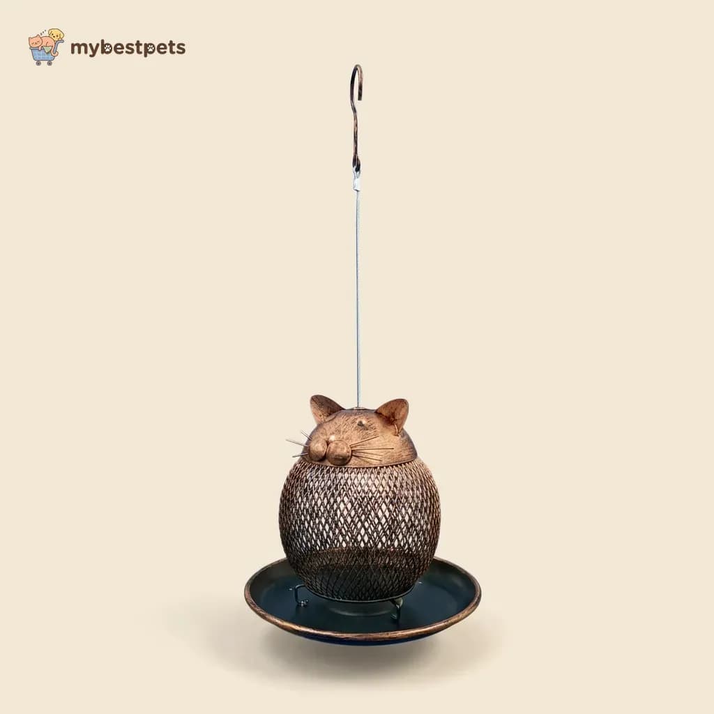 Hanging Wild Bird Feeder with Cat Design for Garden and Balcony