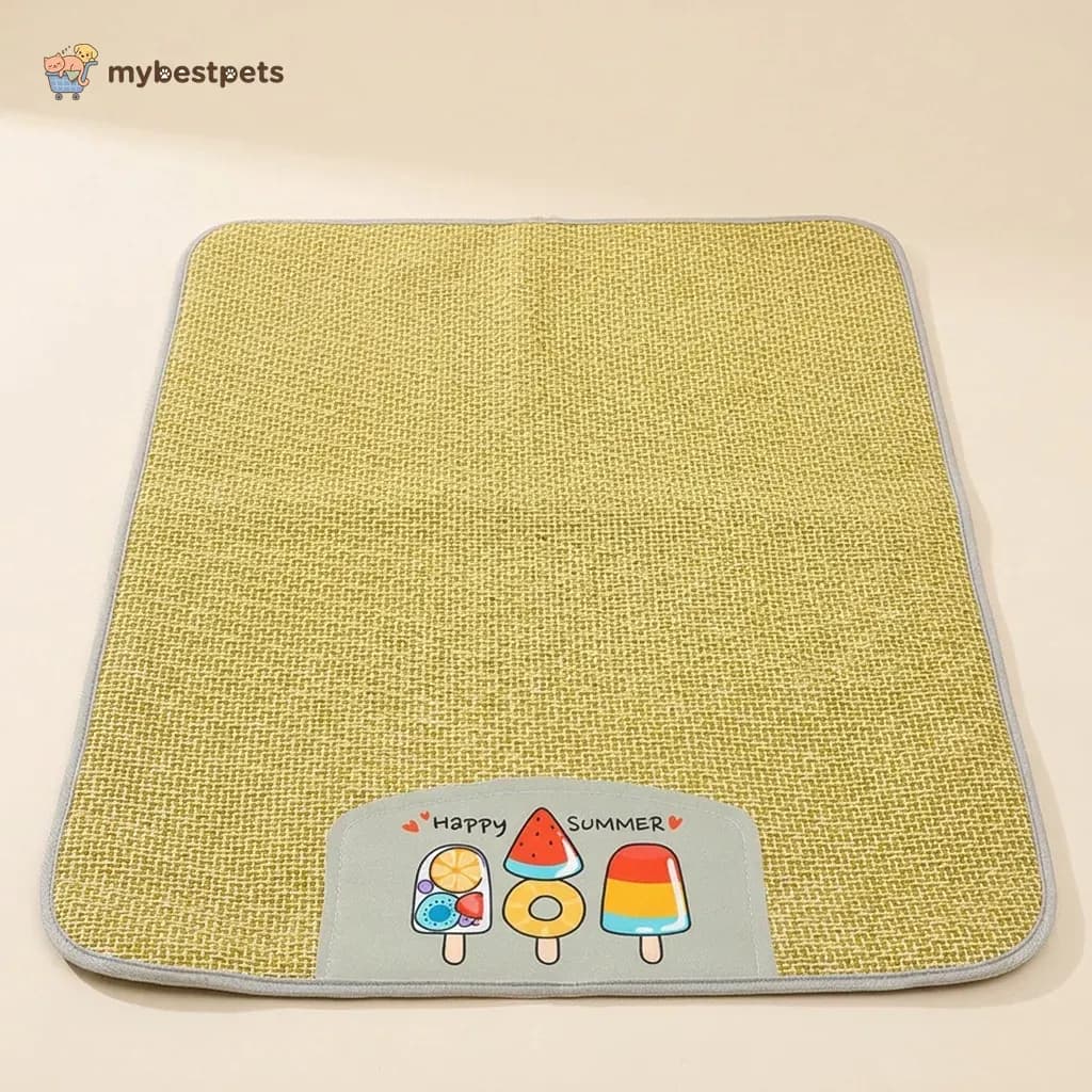 Cooling Rattan Mat for Dogs and Cats with Sponge Padding