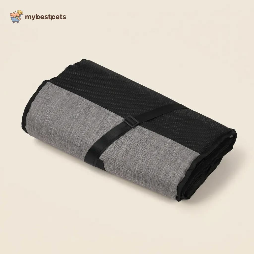 Foldable Dog Car Seat Bed with Raised Sides