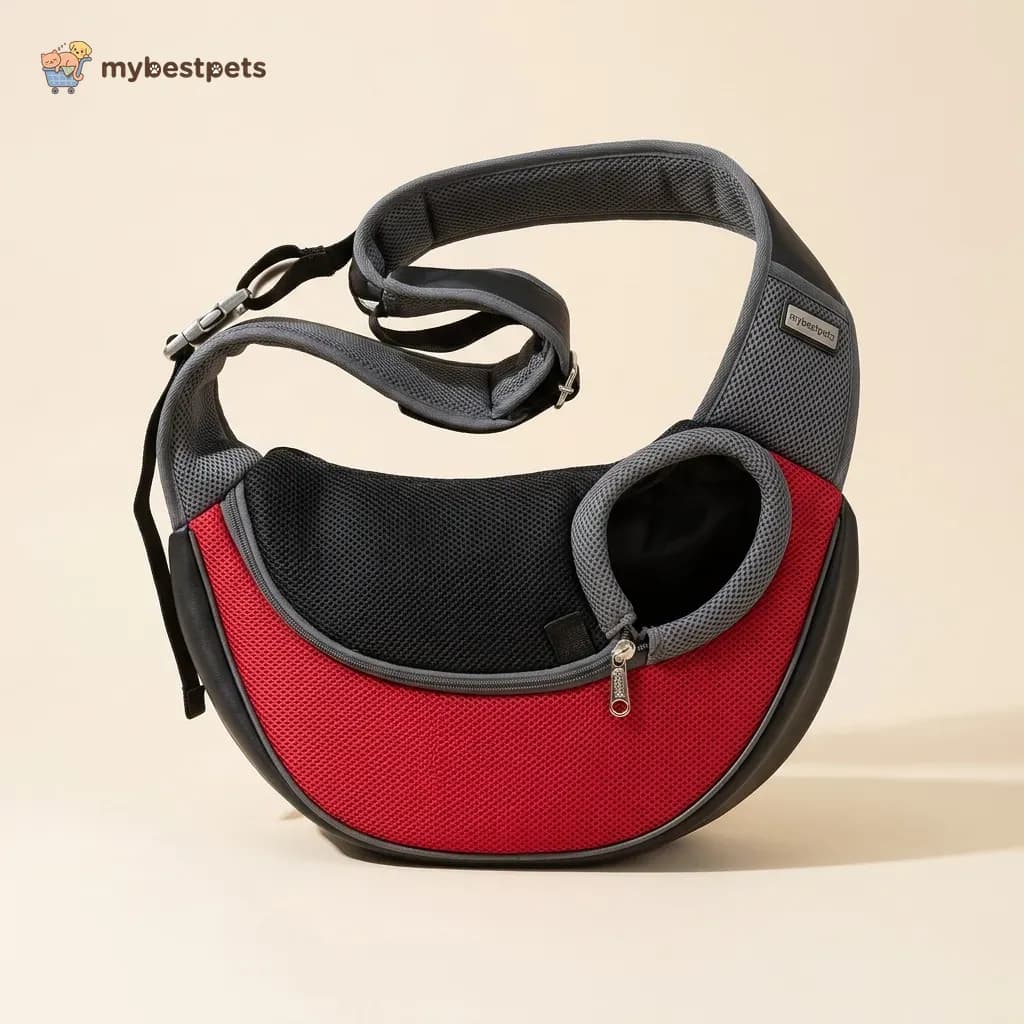 Padded Pet Sling Carrier with Mesh Panel, Up to 10 kg