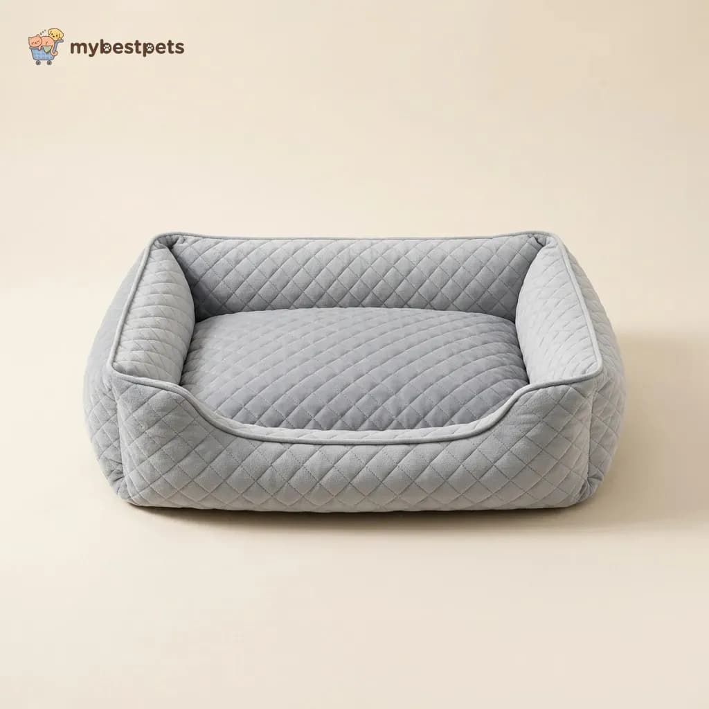 Velvet Sofa Bed for Dogs and Cats with Removable Cushion