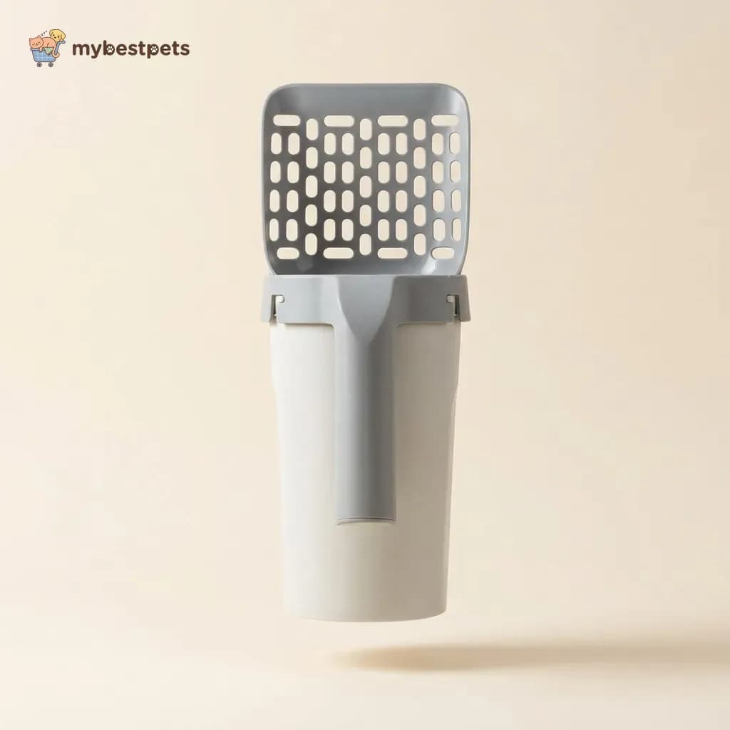 Cat Litter Scoop with Stand and Waste Bag Holder