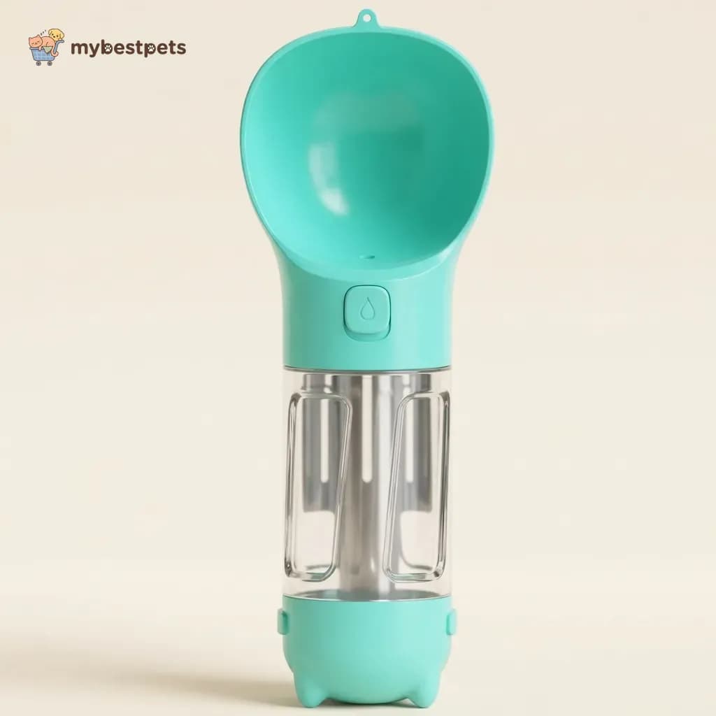 Pet Water Bottle with Optional Food Box, 300 or 500 ml