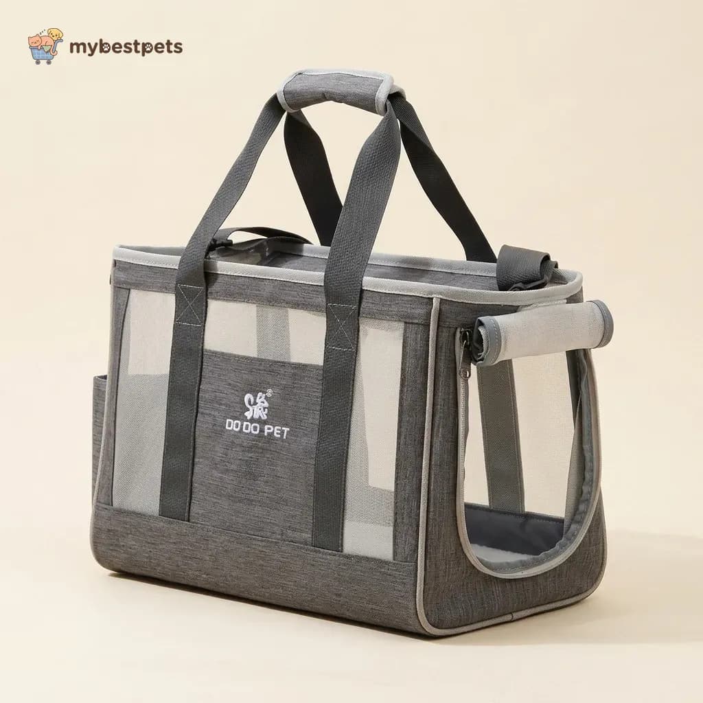 Pet Carrier Bag with Mesh Sides for Cats and Small Dogs