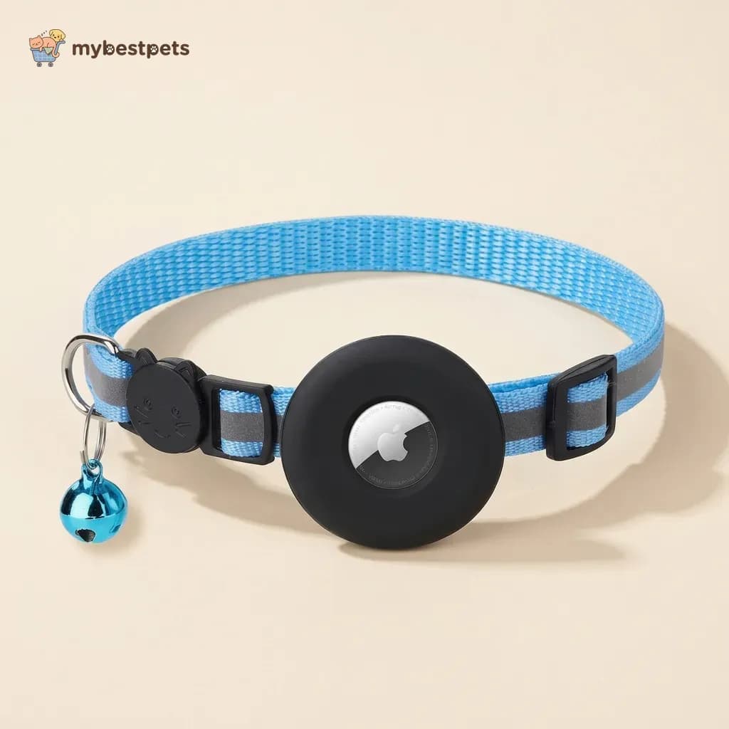 Breakaway Cat Collar with AirTag Holder and Bell, Reflective