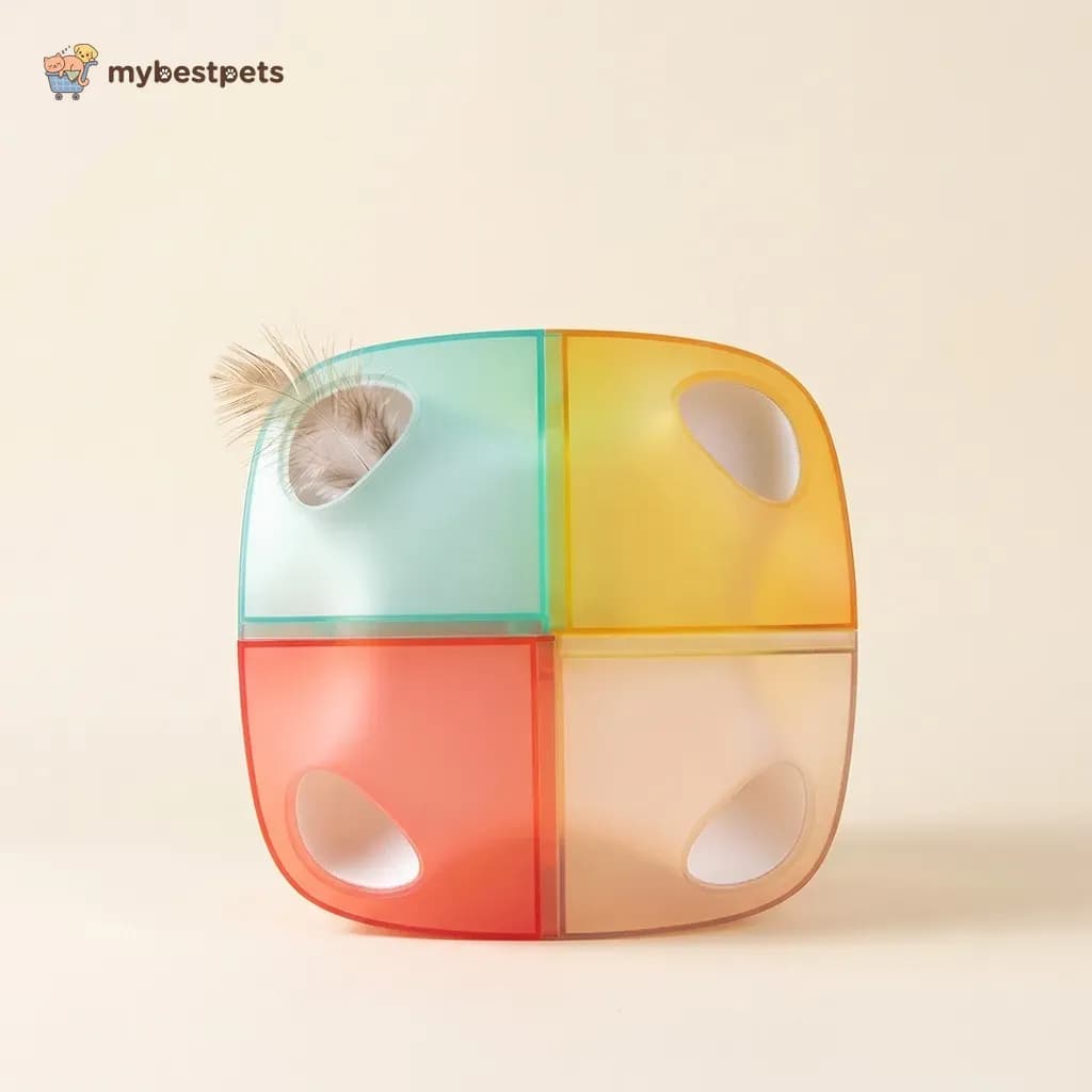 Automatic Feather Cat Toy with Pop Up Teaser Box, Rechargeable
