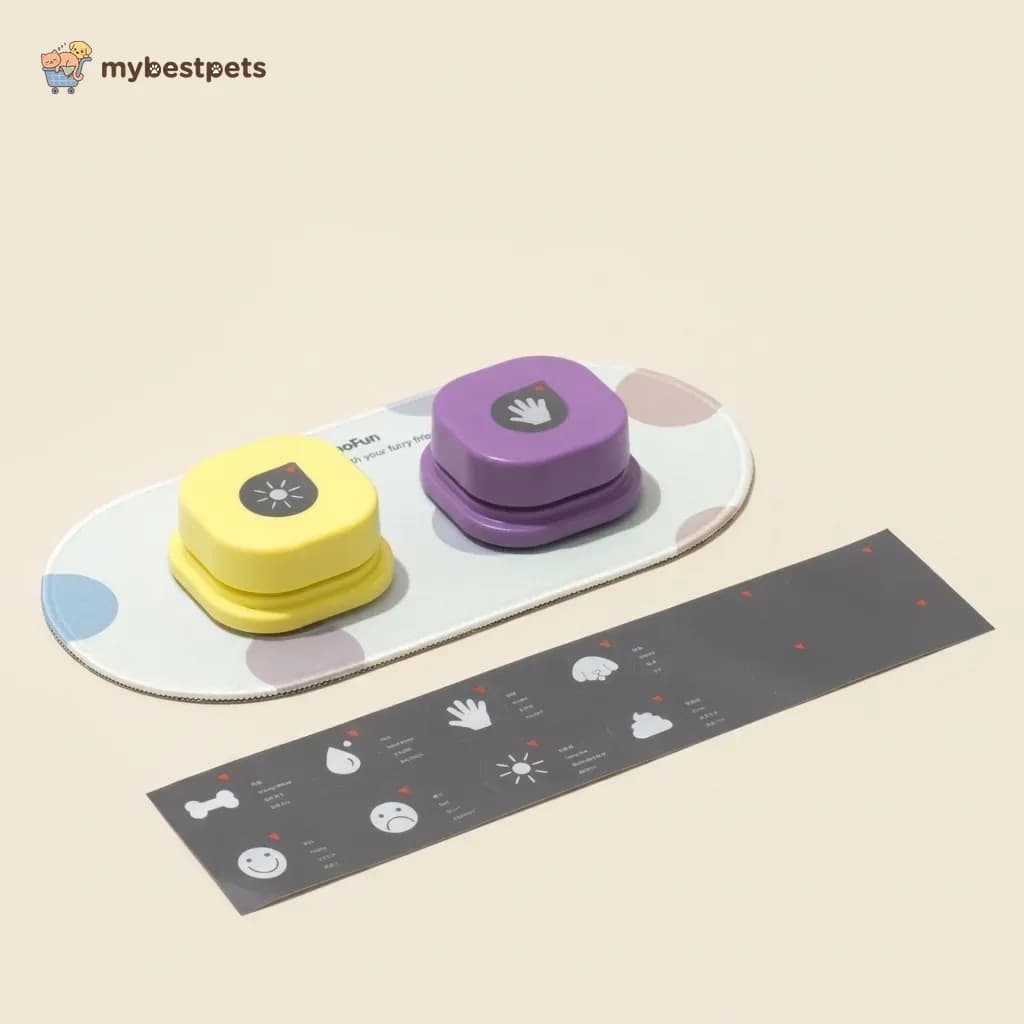 Recordable Pet Talking Buttons and Grid Mats for Dogs and Cats
