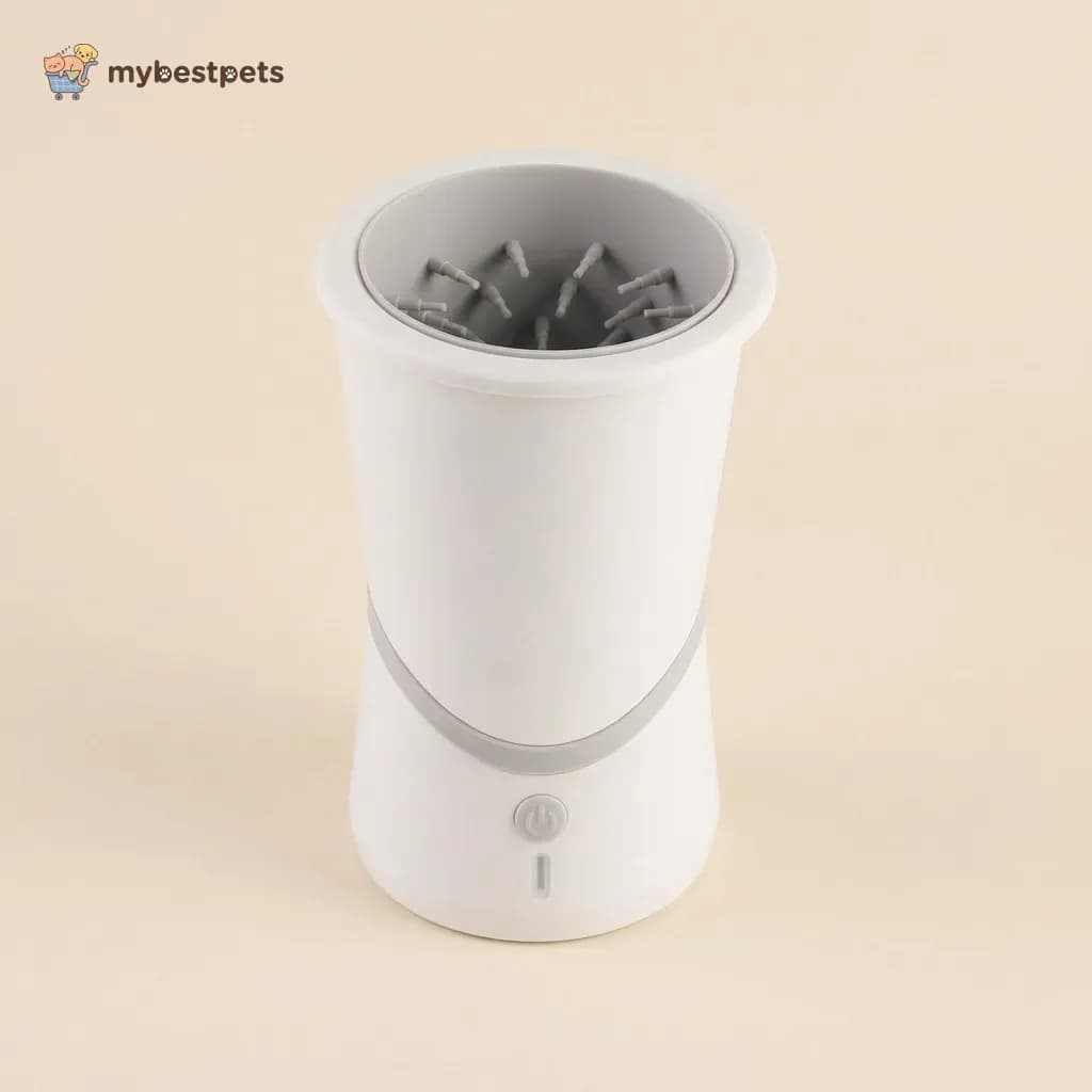 Electric Dog Paw Cleaner Cup with Bristles for Muddy Paws