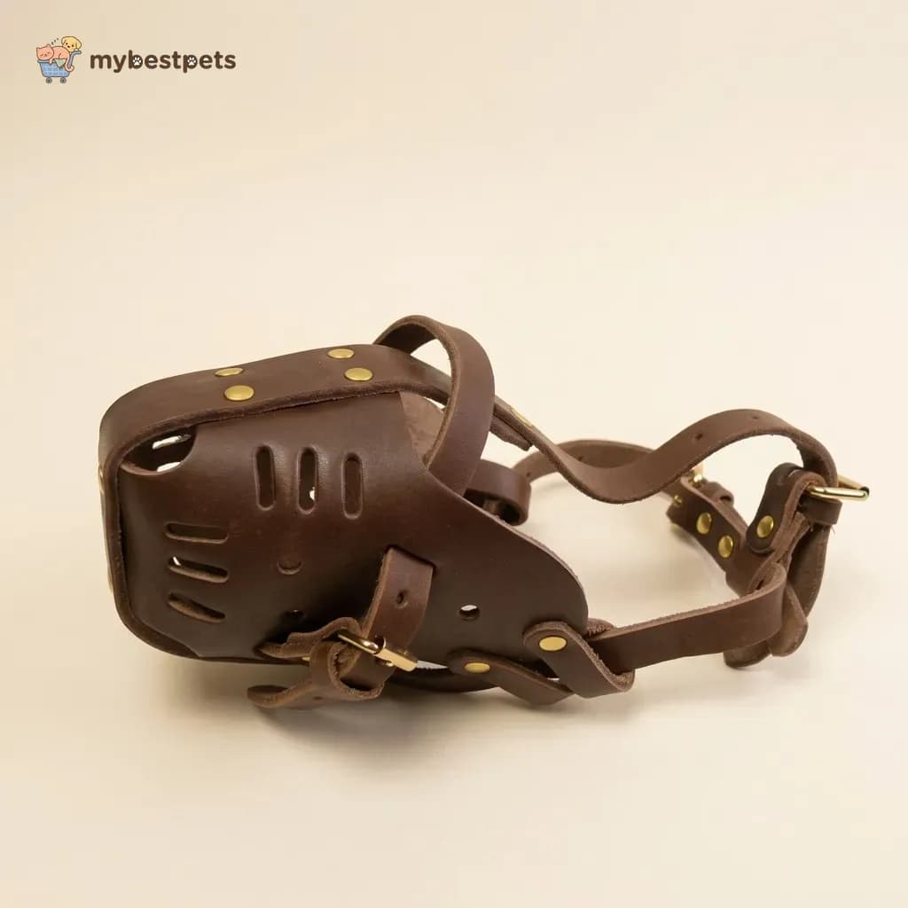 Leather Basket Dog Muzzle for Medium and Large Dogs