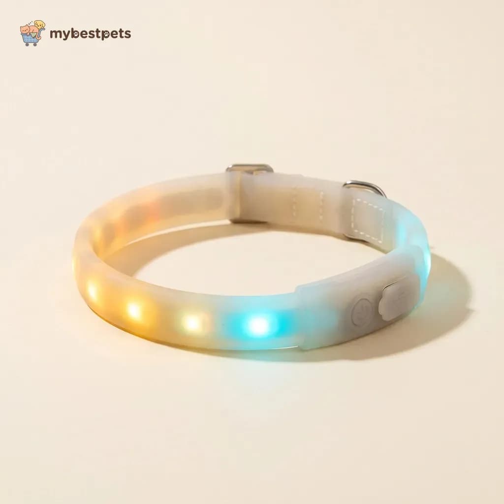 Light Up Dog Collar in Silicone, USB Rechargeable