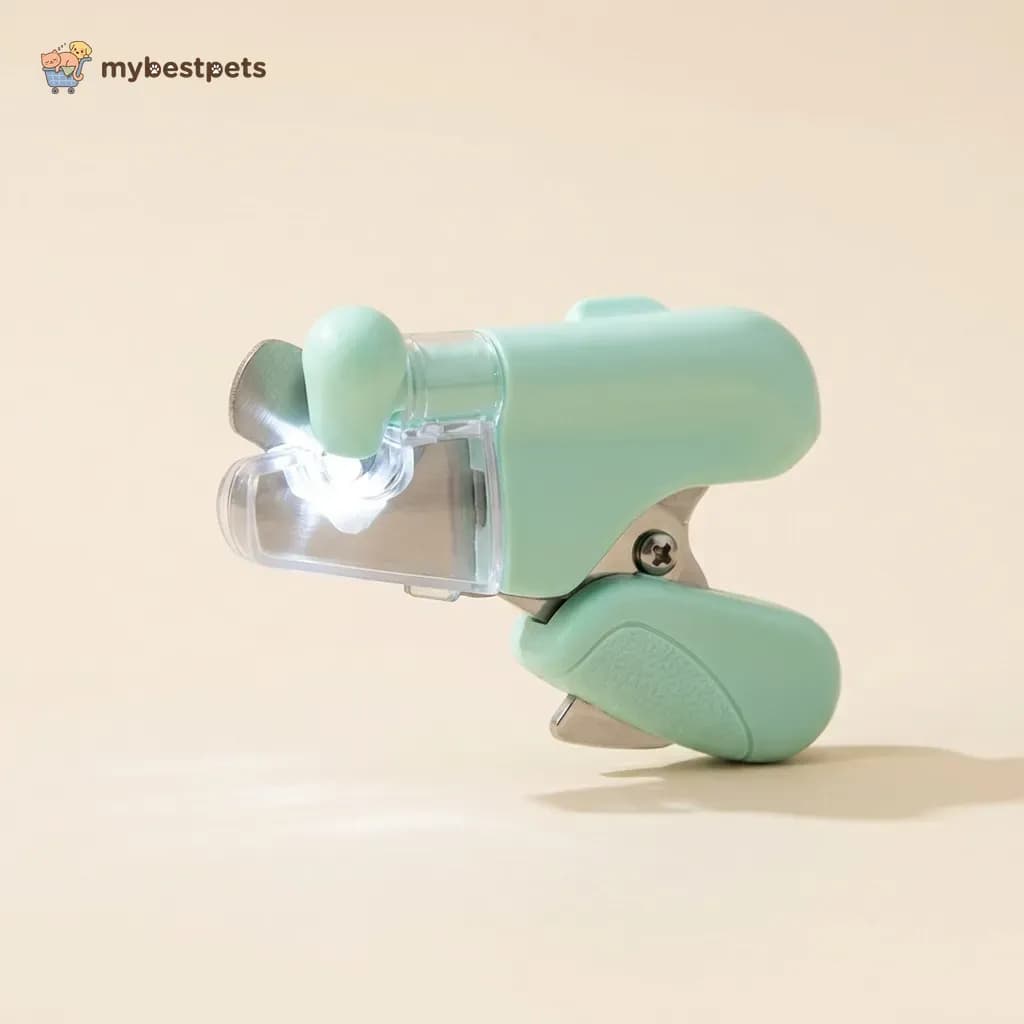 Cat Nail Clipper with LED Light, Clipping Catcher and File