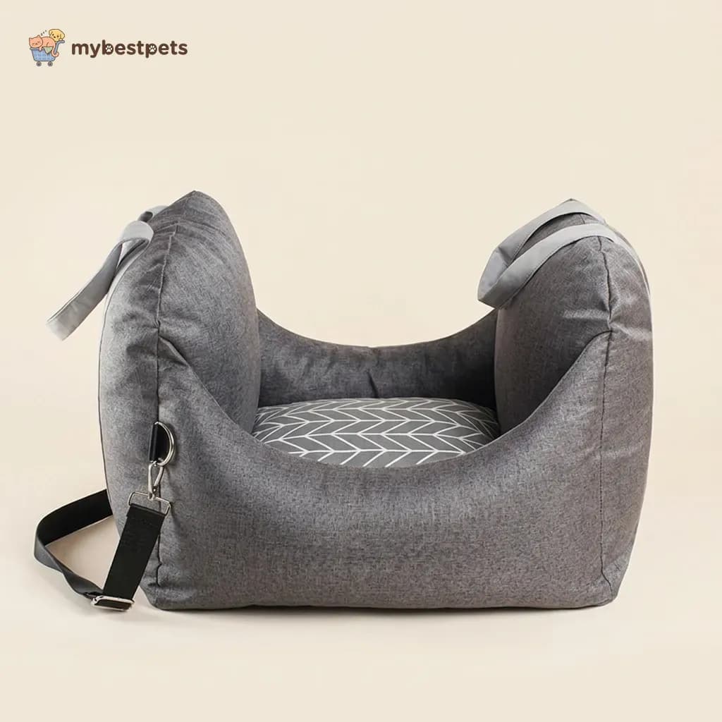Dog Car Booster Seat with Washable Cover and Harness Clip