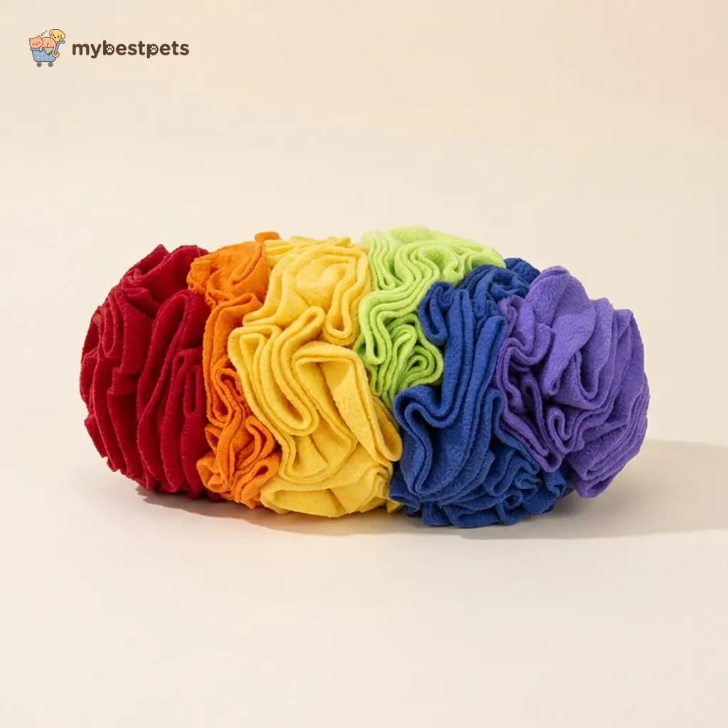 Ruffled Fleece Snuffle Toy for Dogs, Treat Hiding Game