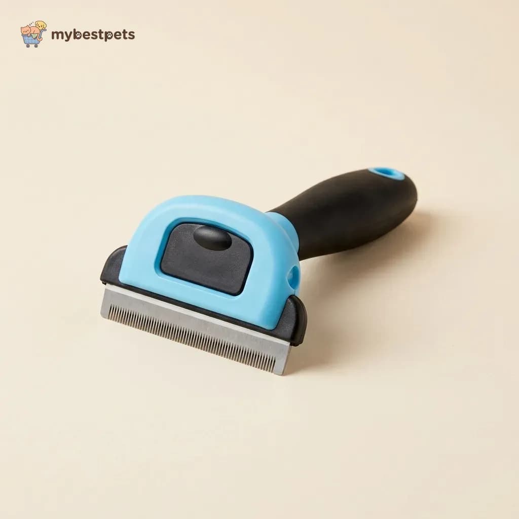Deshedding Tool for Dogs and Cats, Fine-Tooth Metal Blade