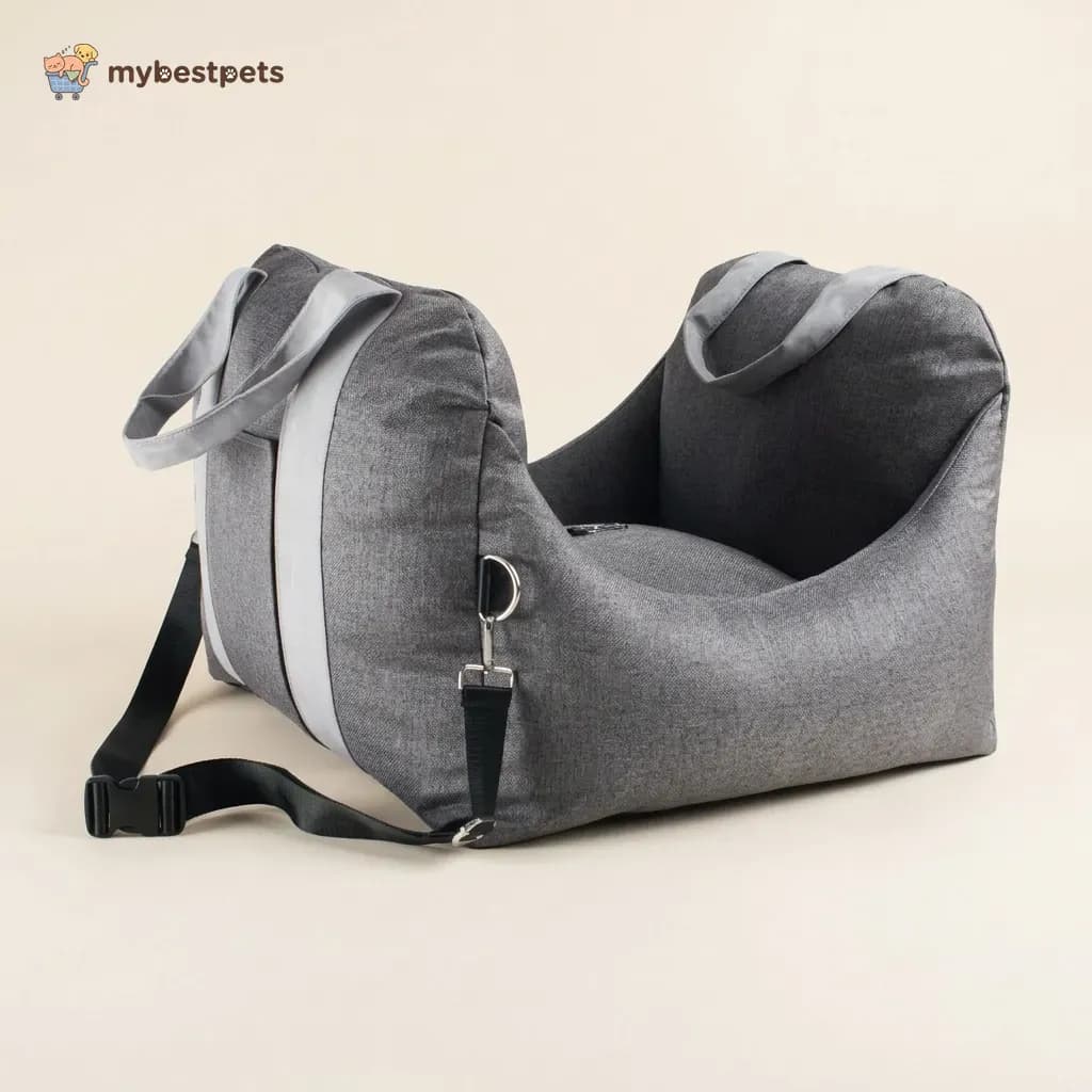 Pet Car Seat Bed and Carry Bag with Shoulder Strap