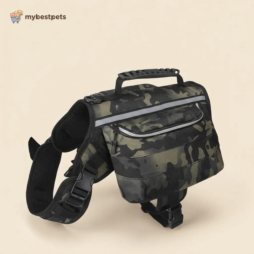 Dog Hiking Backpack with Saddle Bags for Large Dogs