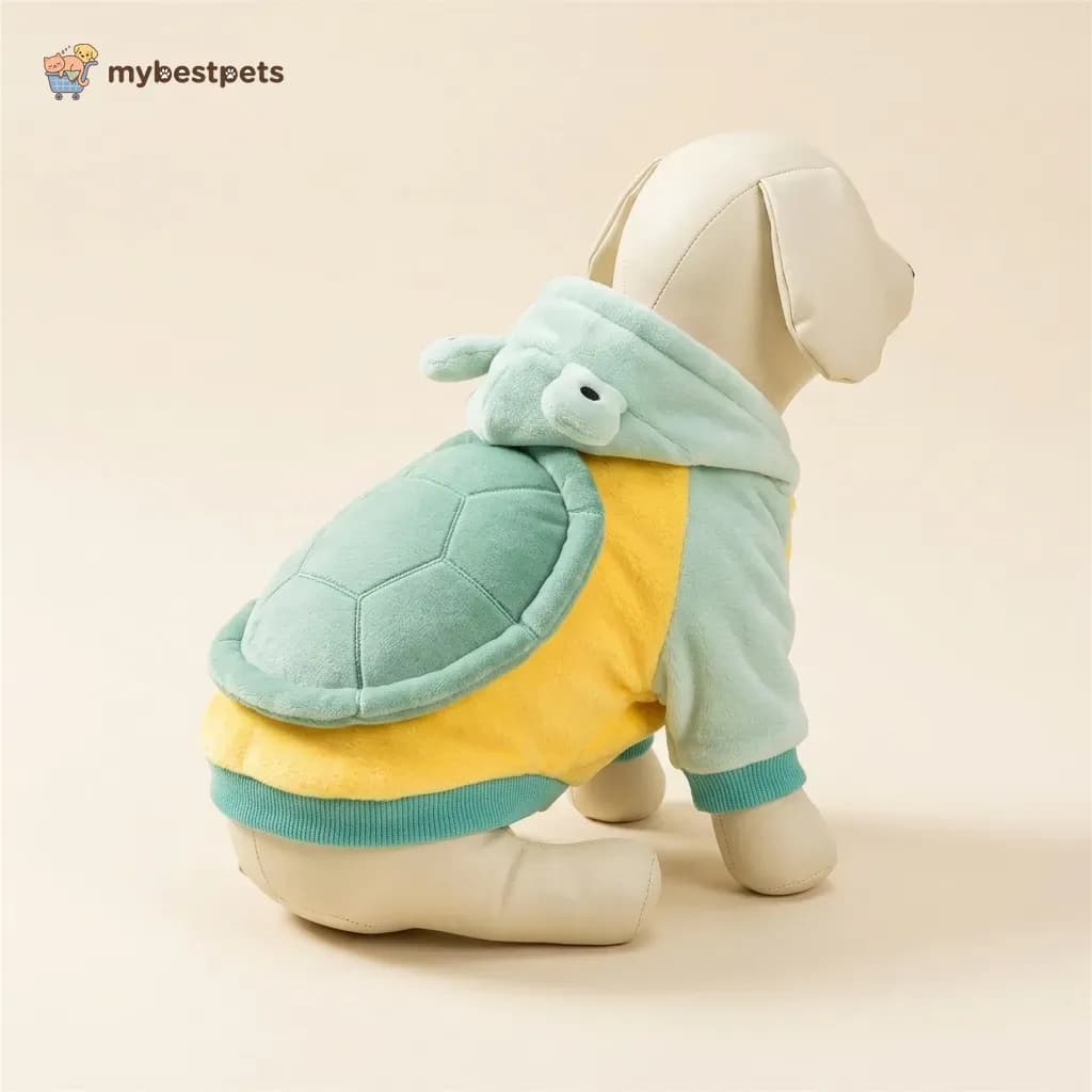 Dog Turtle Costume with Snap Buttons and Ribbed Cuffs
