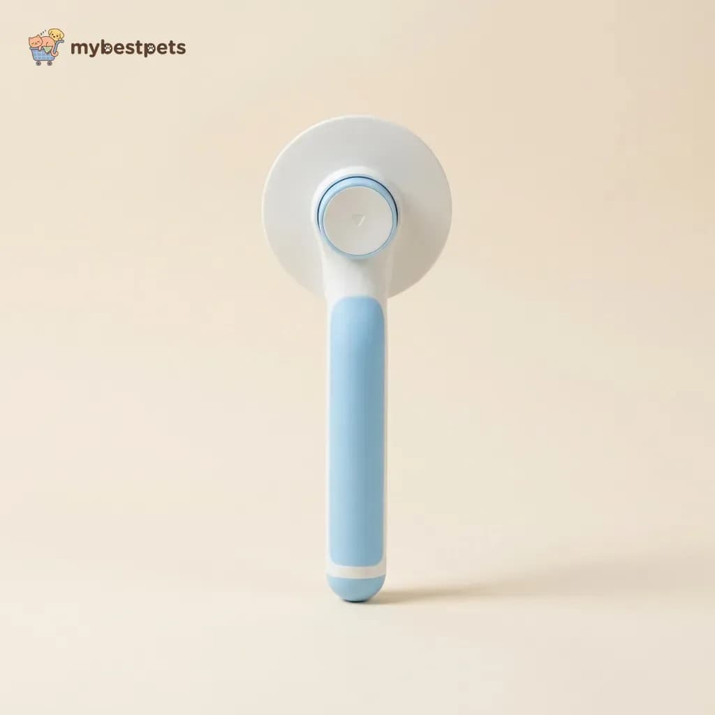 Round Slicker Brush with Self-Cleaning Button for Dogs and Cats